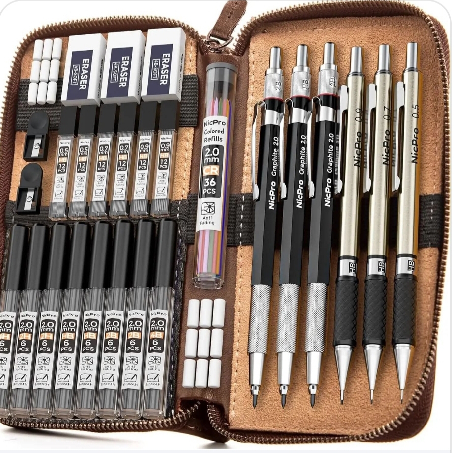 Ensemble de crayons mécaniques d'art