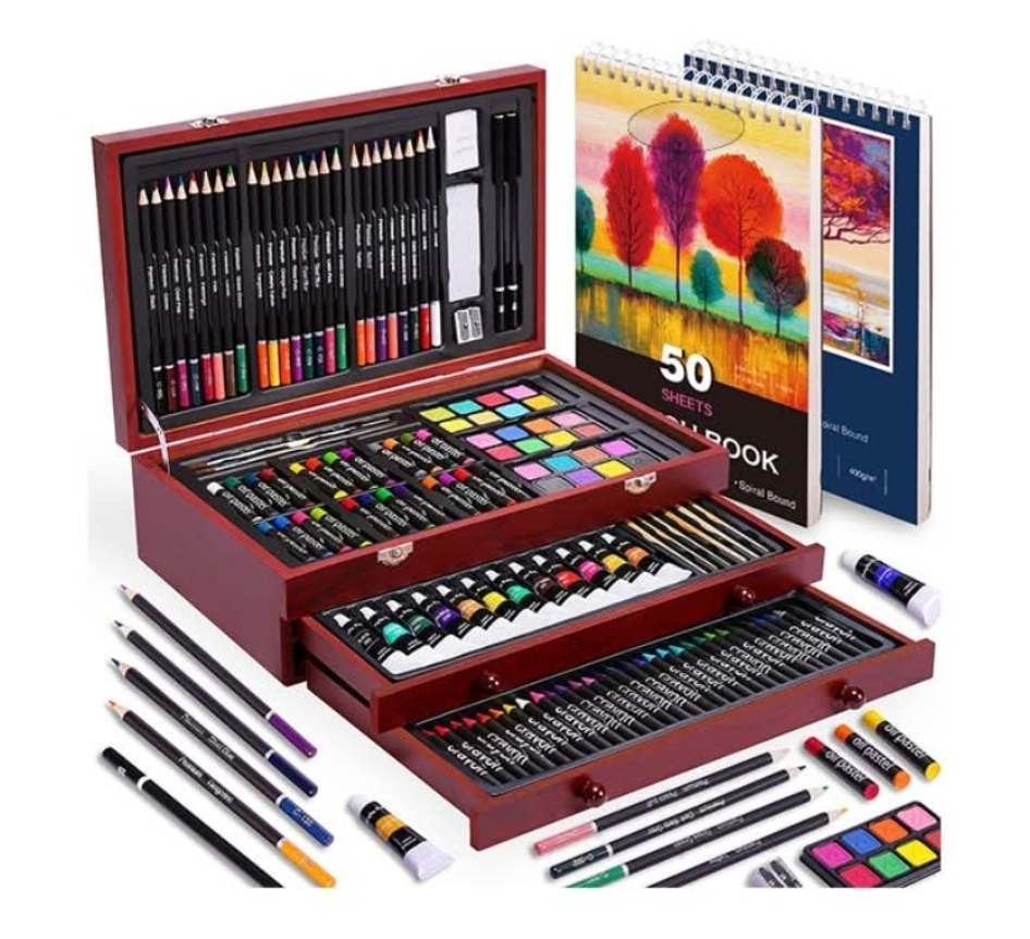 175pcs ensemble d'art peinture acrylique